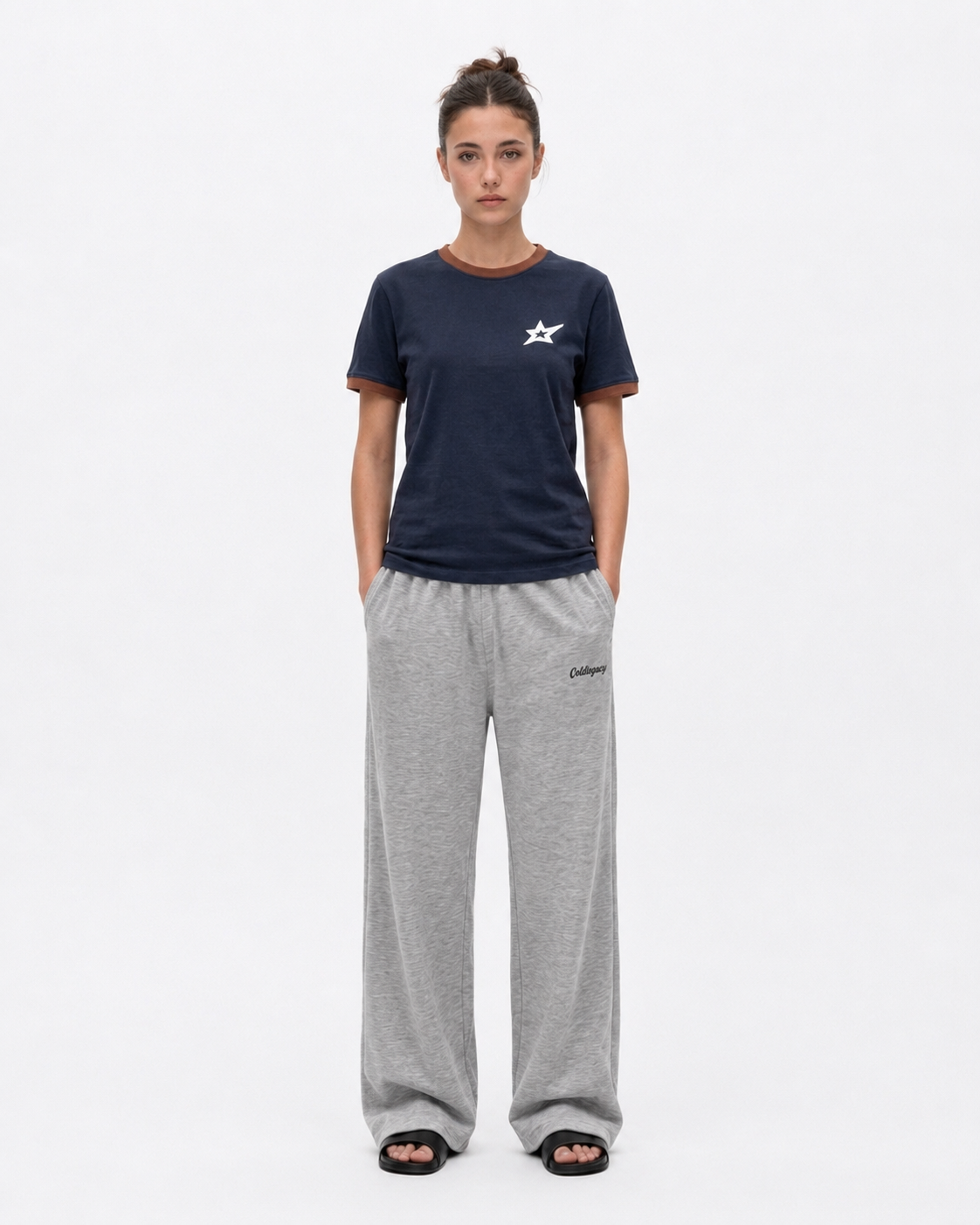 Coldlegacy Star Ringer Tee - Navy