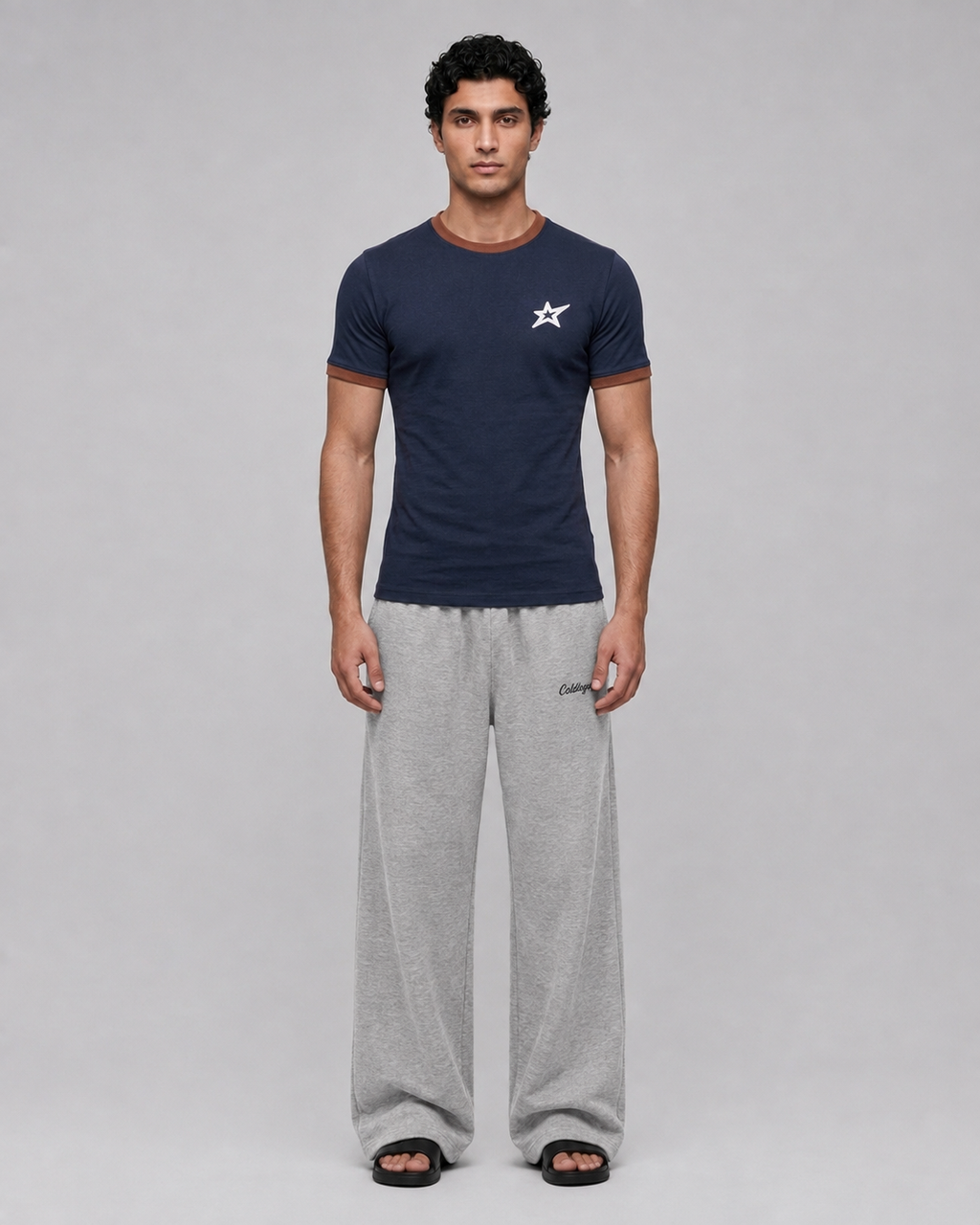 Coldlegacy Star Ringer Tee - Navy