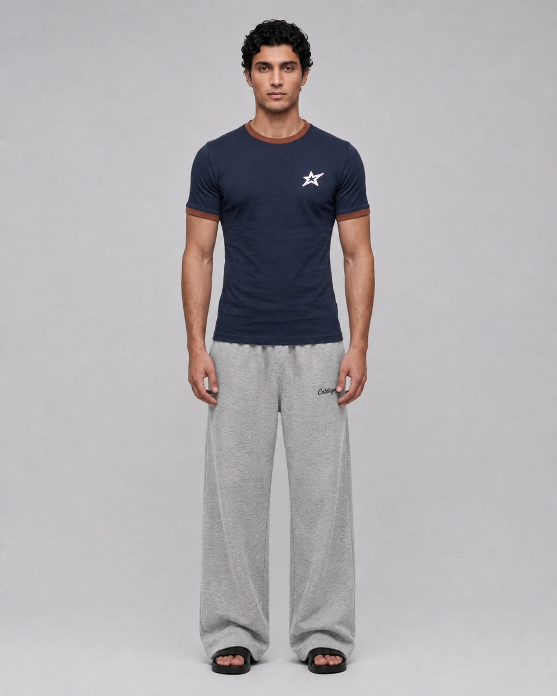 Coldlegacy Star Ringer Tee - Navy