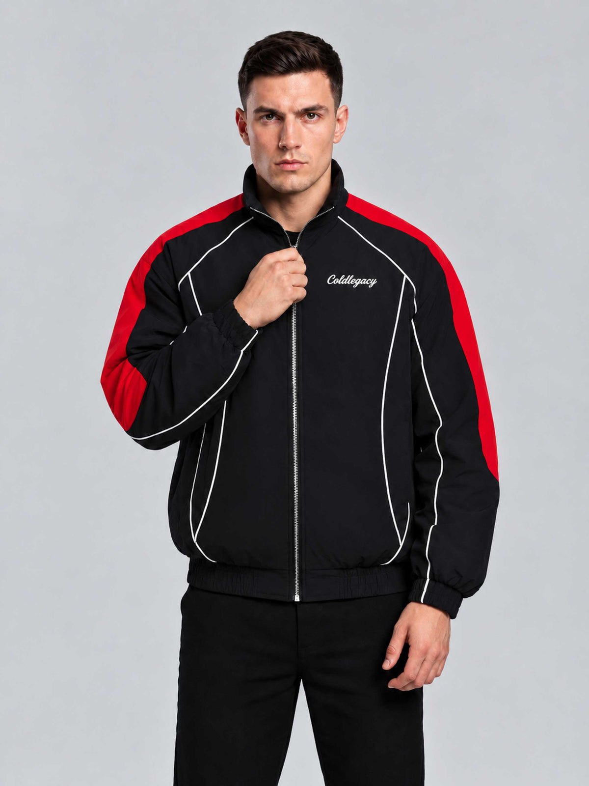 Coldlegacy Nylon Taslon Jacket - Black/Red