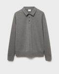 Grey collared sweatshirt